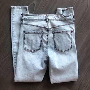 Bullhead Acid Wash Jeans Super High Rise 7 Skinny